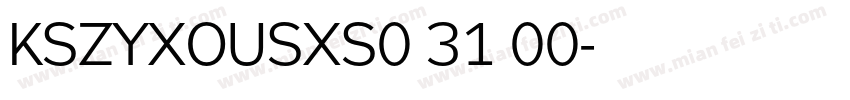 KSZYXOUSXS0 31 00字体转换